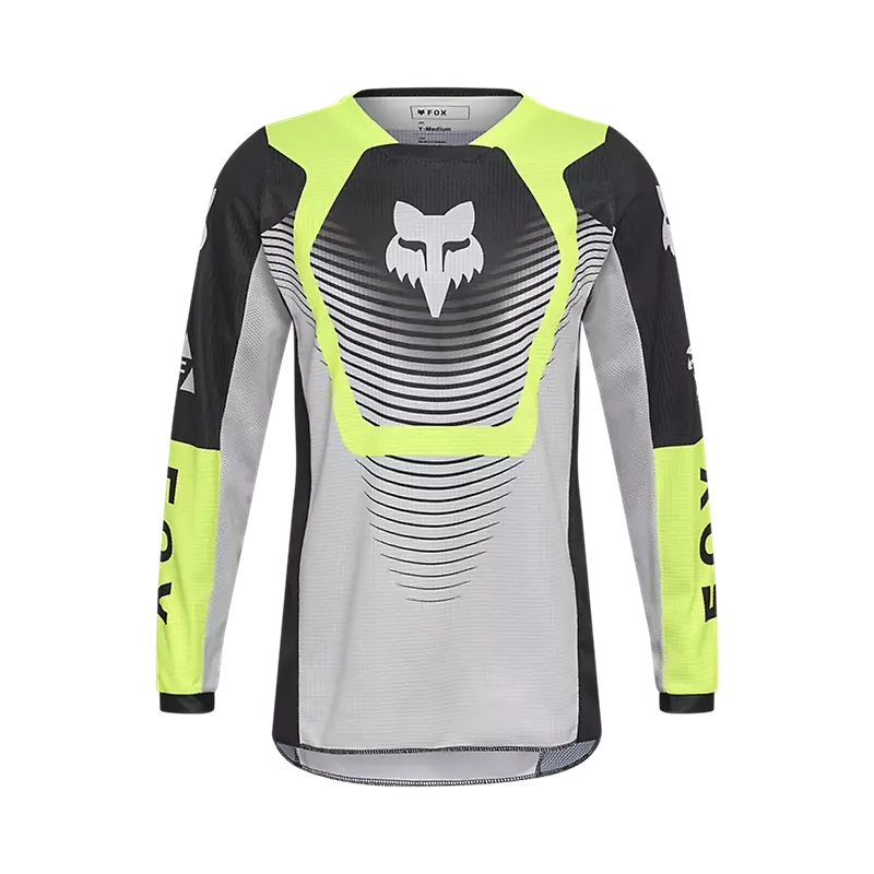 חולצת רכיבה ילדים פוקס אפור/צהוב – FOX YOUTH 180 Collect Jersey