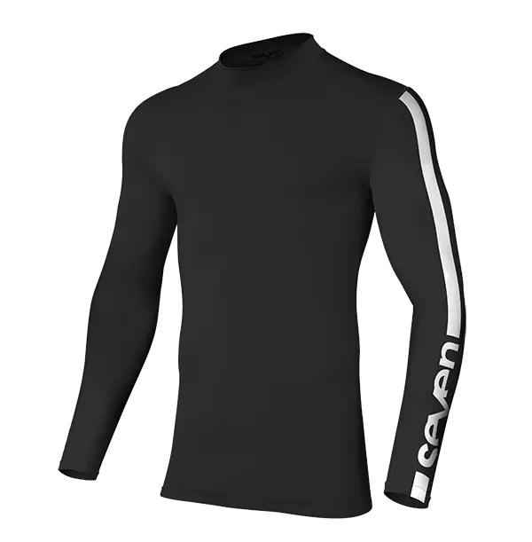 חולצה לחץ סבן שחור לבן ZERO COMPRESSION BLACK/WHITE