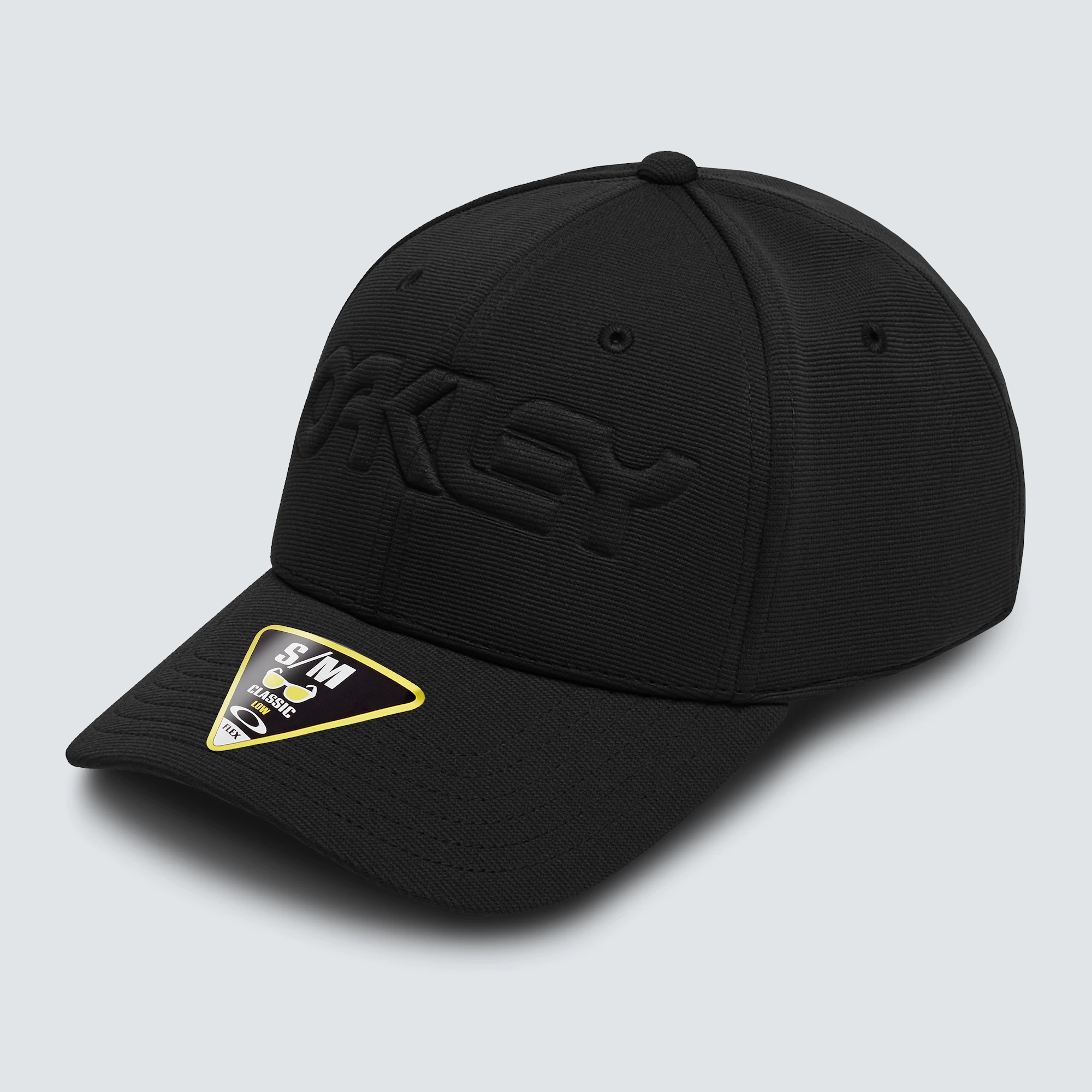 כובע אוקלי שחור סטרץ' – Oakley 6 Panel Stretch Hat Embossed