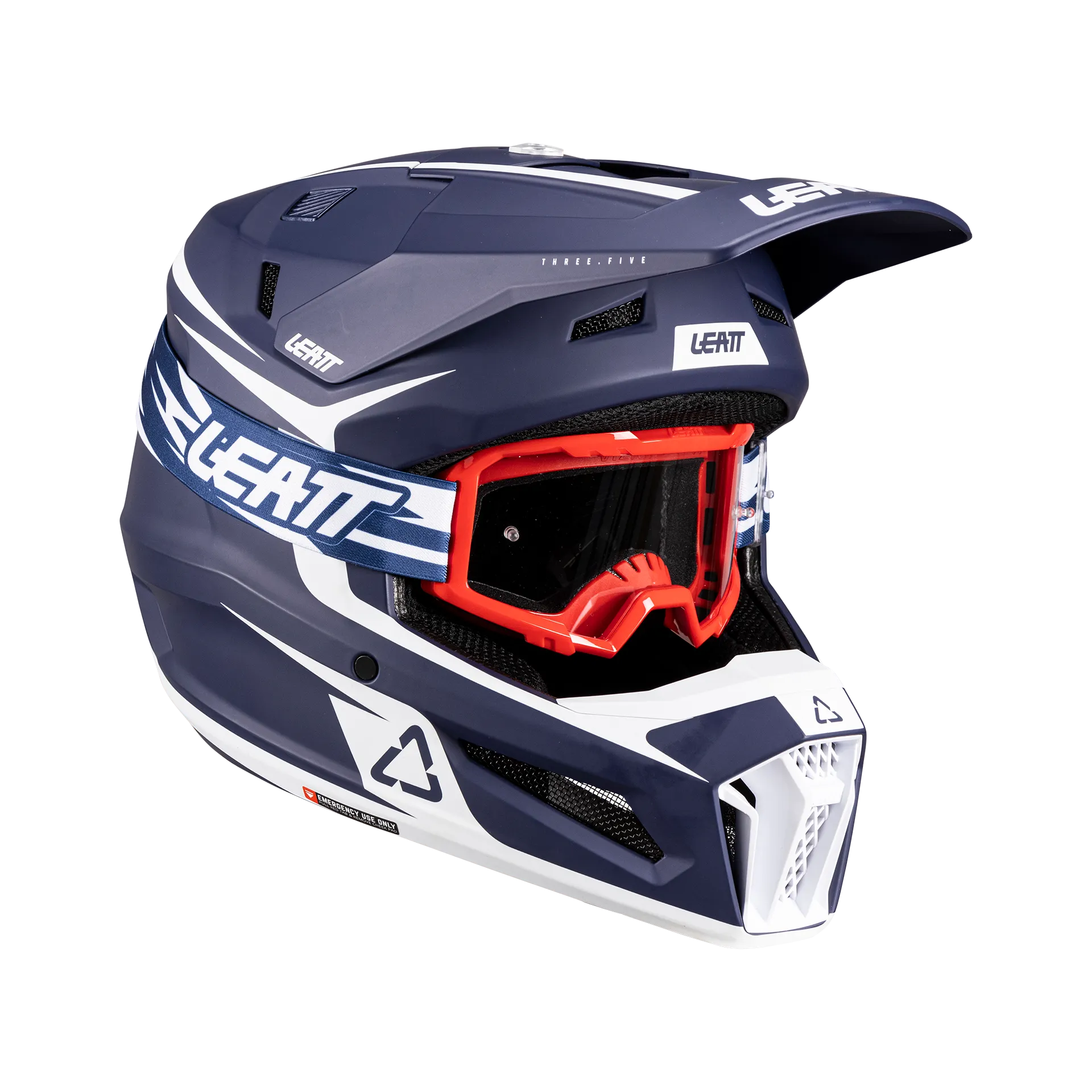 קסדת שטח ליט לנוער כולל משקף כחול – LEATT MOTO 3.5 V26 HELMET KIT