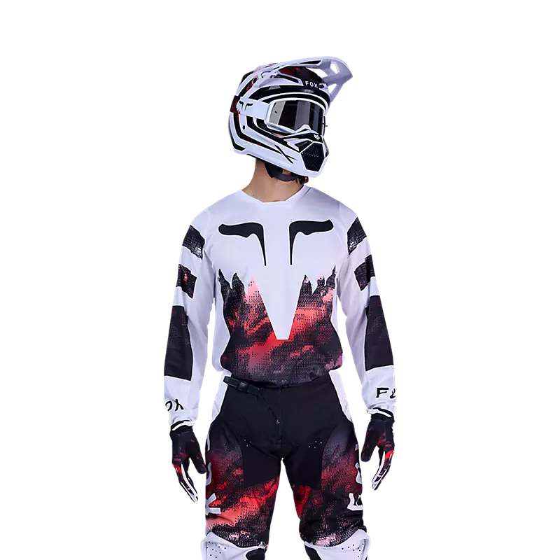 חליפת רכיבה פוקס לבן אדום – FOX Racing 180 Kairos