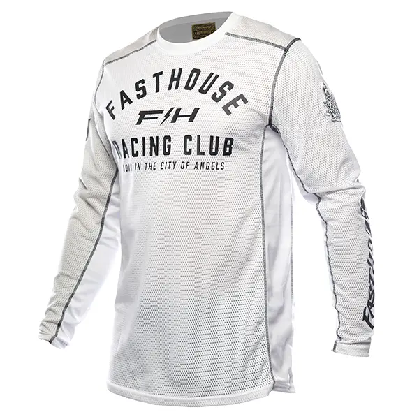 חולצת רכיבה פסטהאוס לבן – Grindhouse AirCooled Club LS Jersey White