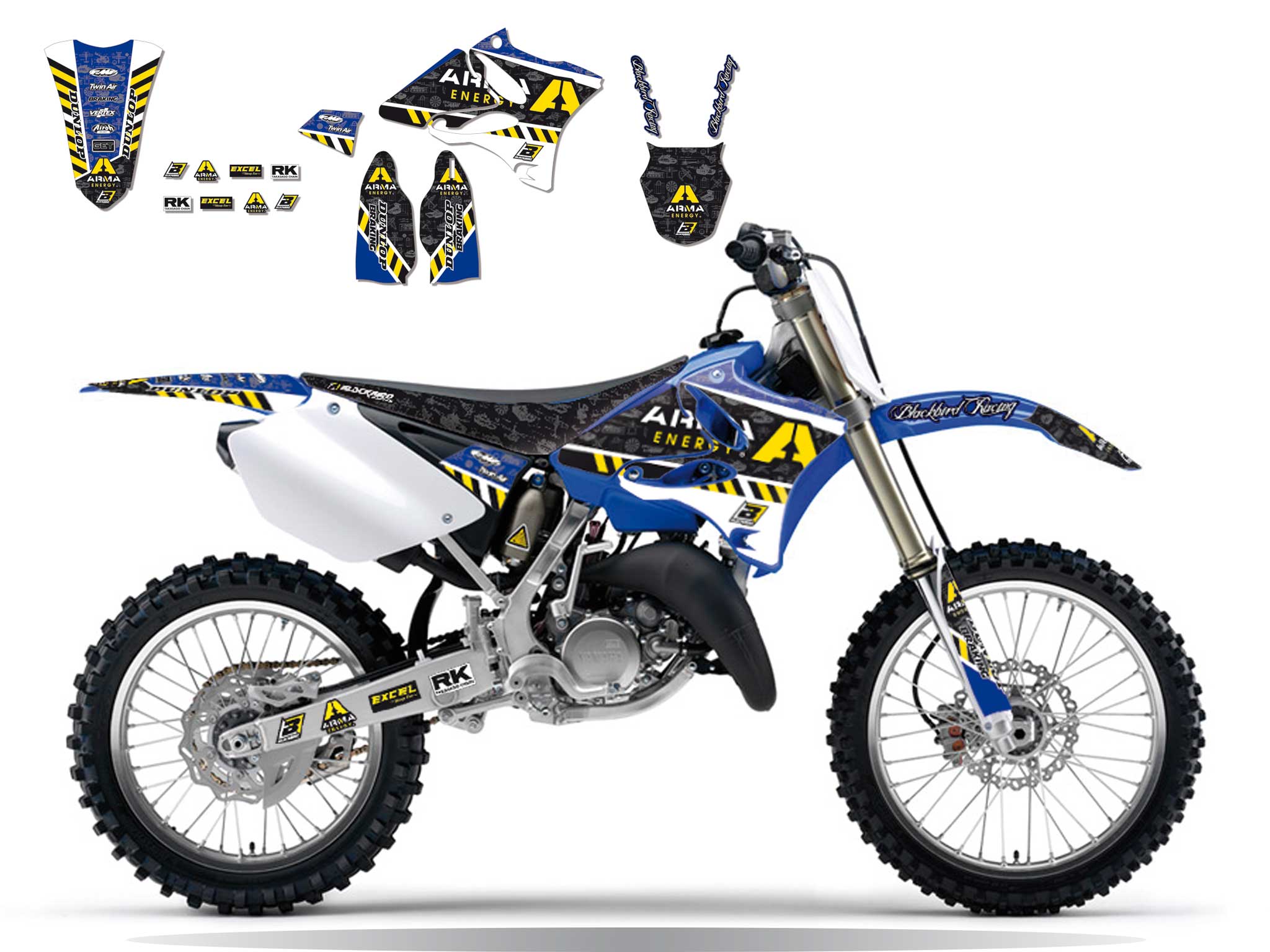 קיט מדבקות YZ125/250 02-14