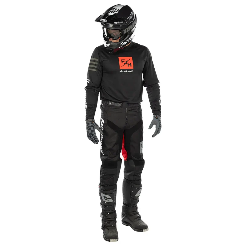 חליפת רכיבה פסטהאוס שחור אדום – Fasthouse Carbon Echo Gear Set Black/Red