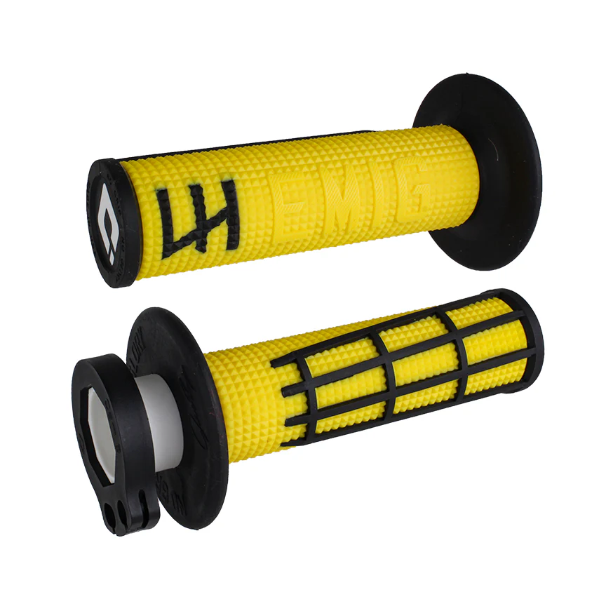 גריפים עם ידית גז ODI צהוב – ODI LOCK-ON V2 EMIG