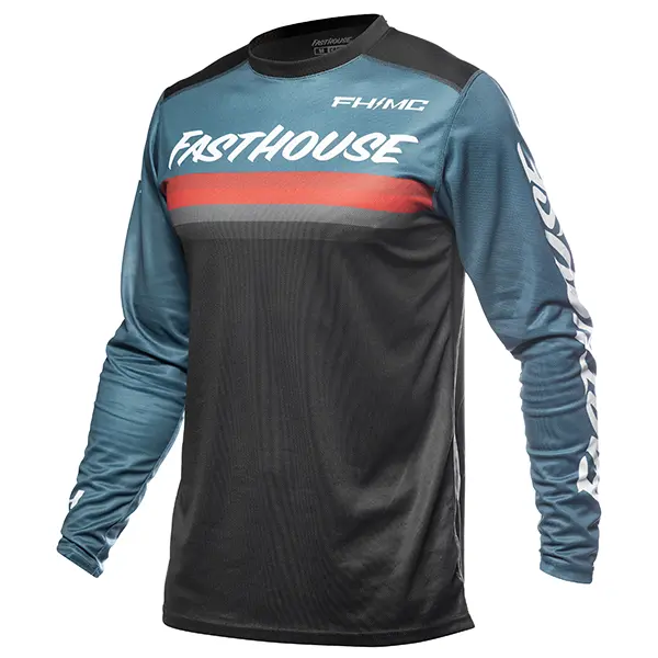 חולצת רכיבה ילדים פסטהאוס טורקיז – Fasthouse Youth Carbon Force LS Jersey Teal