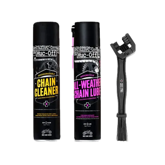 ערכת ניקוי ושימון שרשרת – MUC-OFF MOTORCYCLE CHAIN CARE KIT