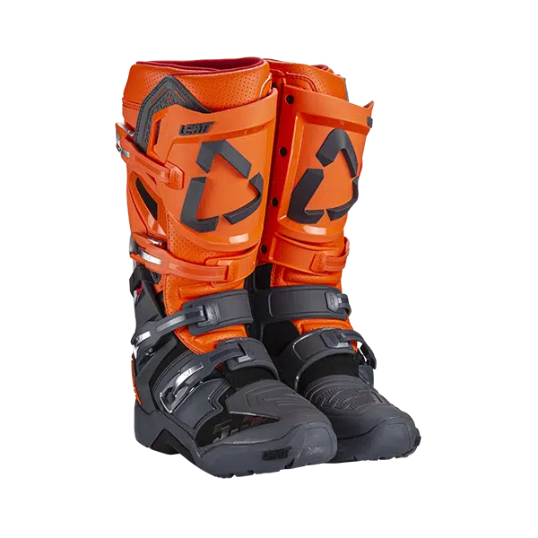 מגפיים ליט אפור/כתום – LEATT 5.5 FLEXLOCK ENDURO BOOTS GREY/ORANGE