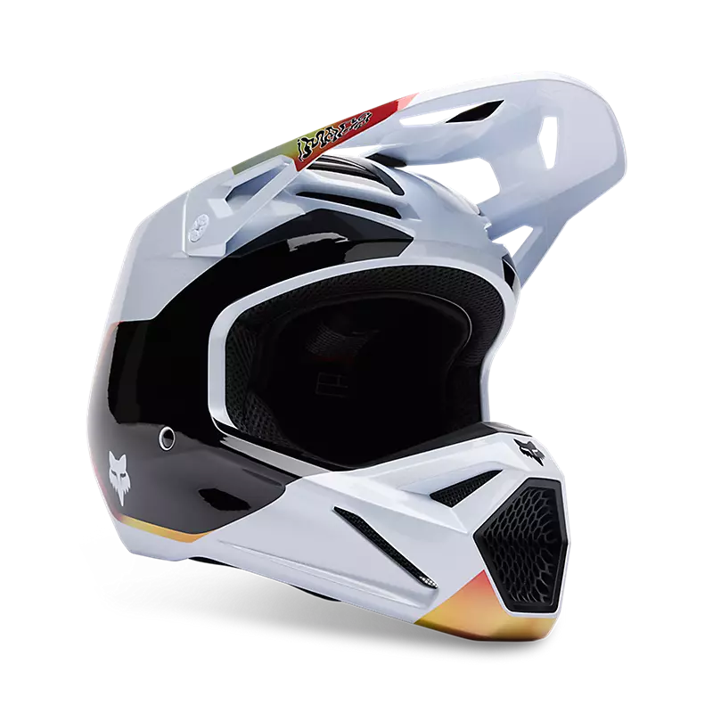 קסדת שטח לאופנוע/טרקטורון פוקס וי 1 לבן FOX V1 Hello Future V25