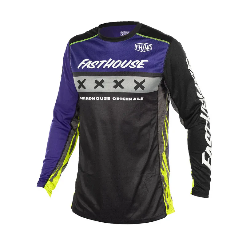 חולצת רכיבה ילדים פסטהאוס סגול שחור – Fasthouse Youth Grindhouse Grimm LS Jersey