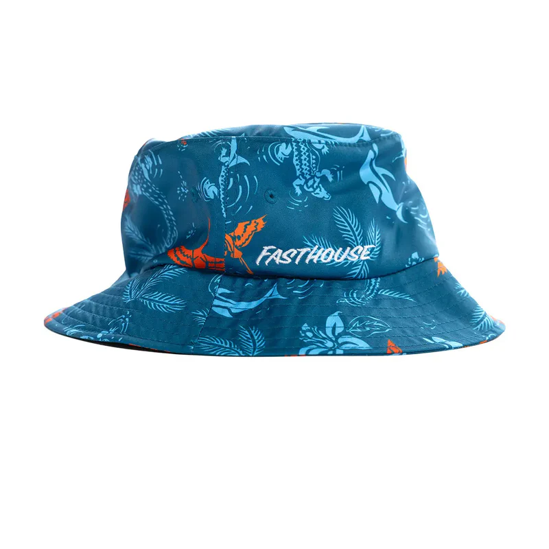 כובע באקט כחול עם הדפס טרופי של Fasthouse