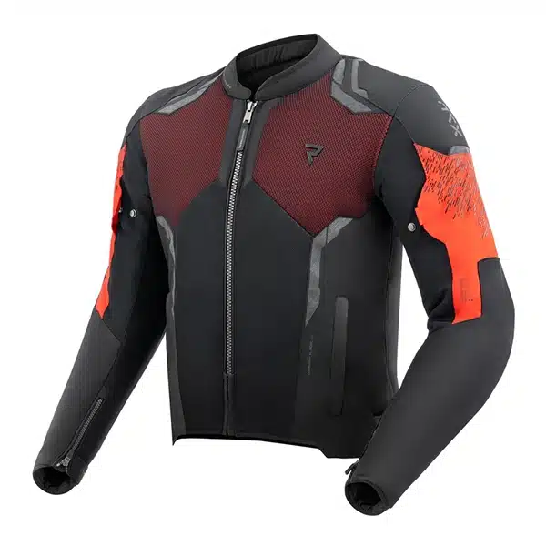 מעיל רכיבה ספורטיבי שחור אדום רבל הורן REBELHORN JAX JACKET