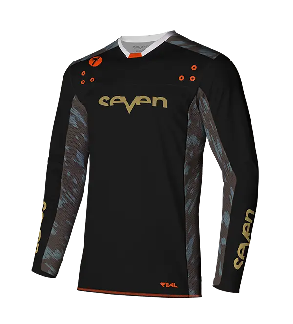 חולצת רכיבה סבן שחור/ברנדי SEVEN RIVAL CLASH JERSEY