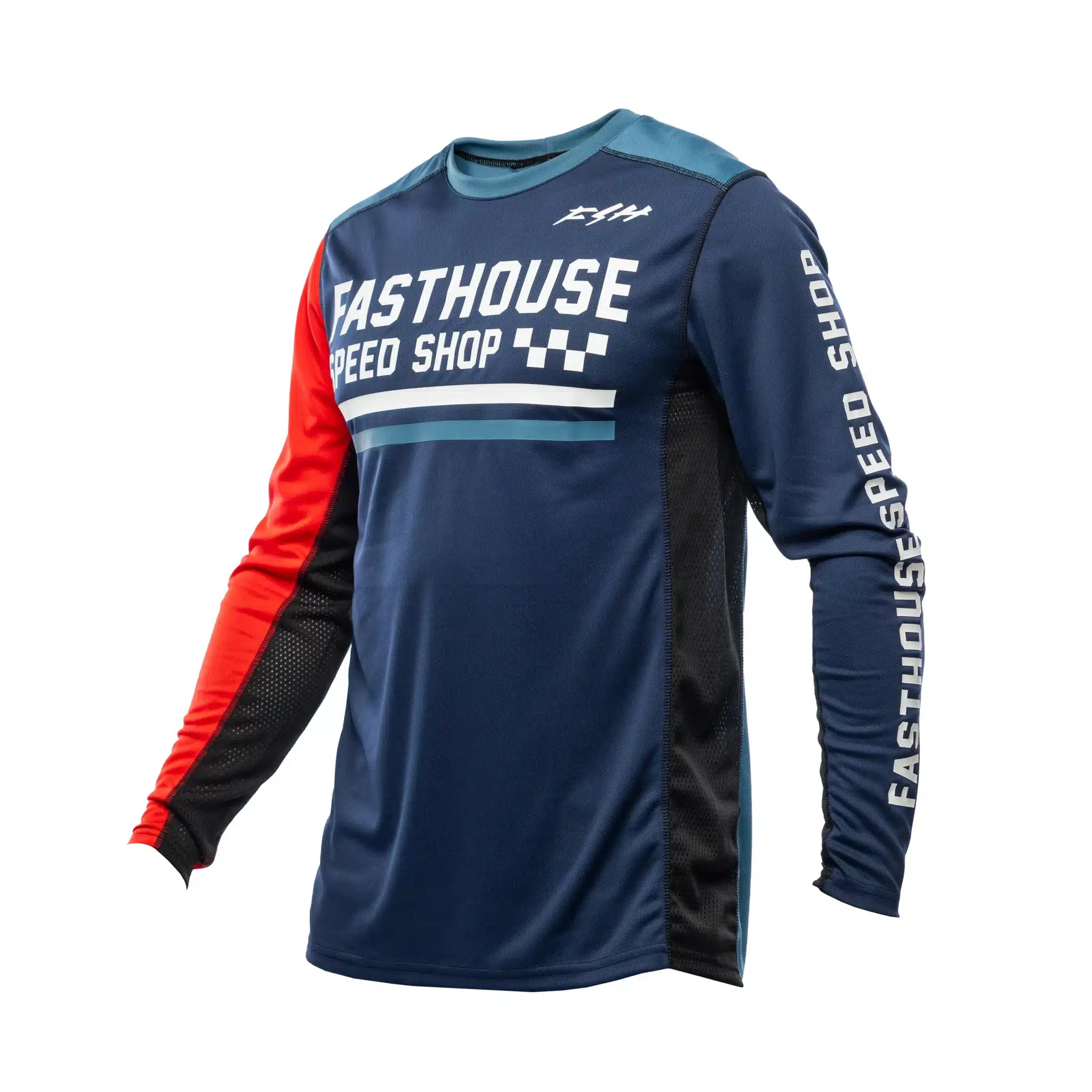 חולצת רכיבה ילדים פסטהאוס כחול/אדום – FASTHOUSE YOUTH GRINDHOUSE HUDSON LS JERSEY