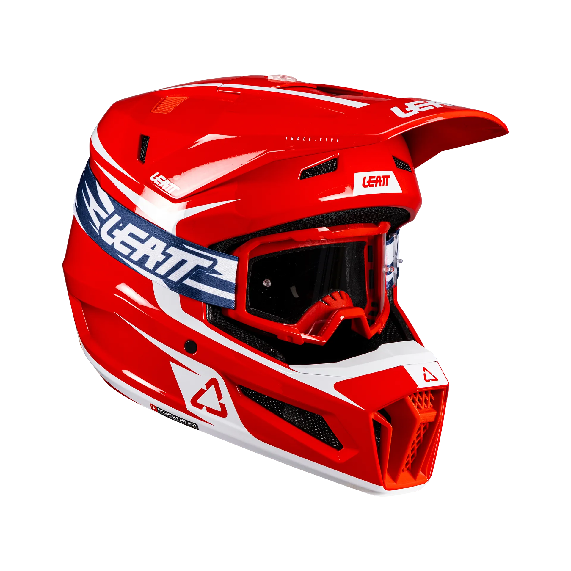 קסדת שטח ליט כולל משקף אדום – LEATT MOTO 3.5 V26 RED