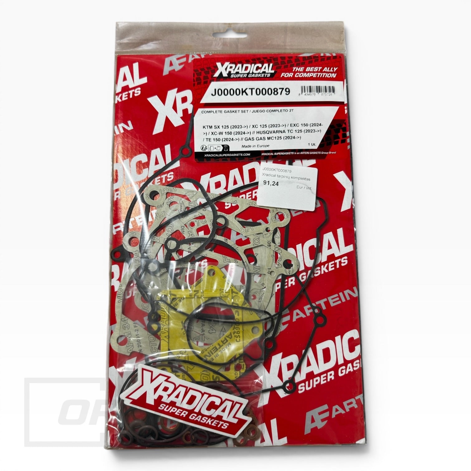 סט אטמים מלא למנוע 125/150 סמ"ק מבית X-RADICAL לאופנועי KTM, Husqvarna ו-GasGas | מק"ט: J0000KT000879