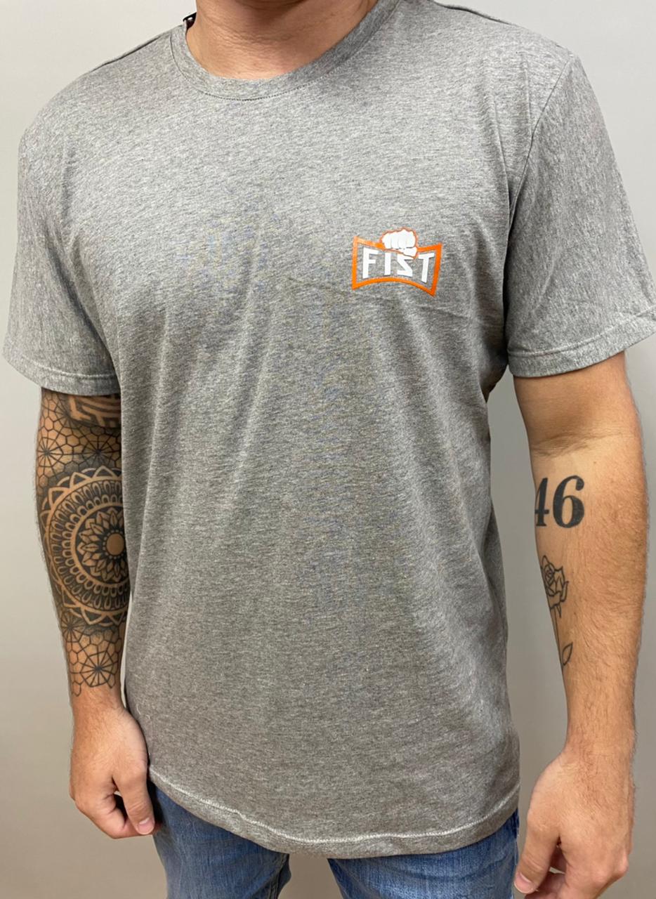 חולצת טי שירט בייסיק אפור-FIST TEE Gray