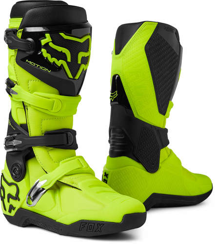 מגף רכיבה לאופנוע שטח פוקס מושיין צהוב/שחור FOX MOTION V26