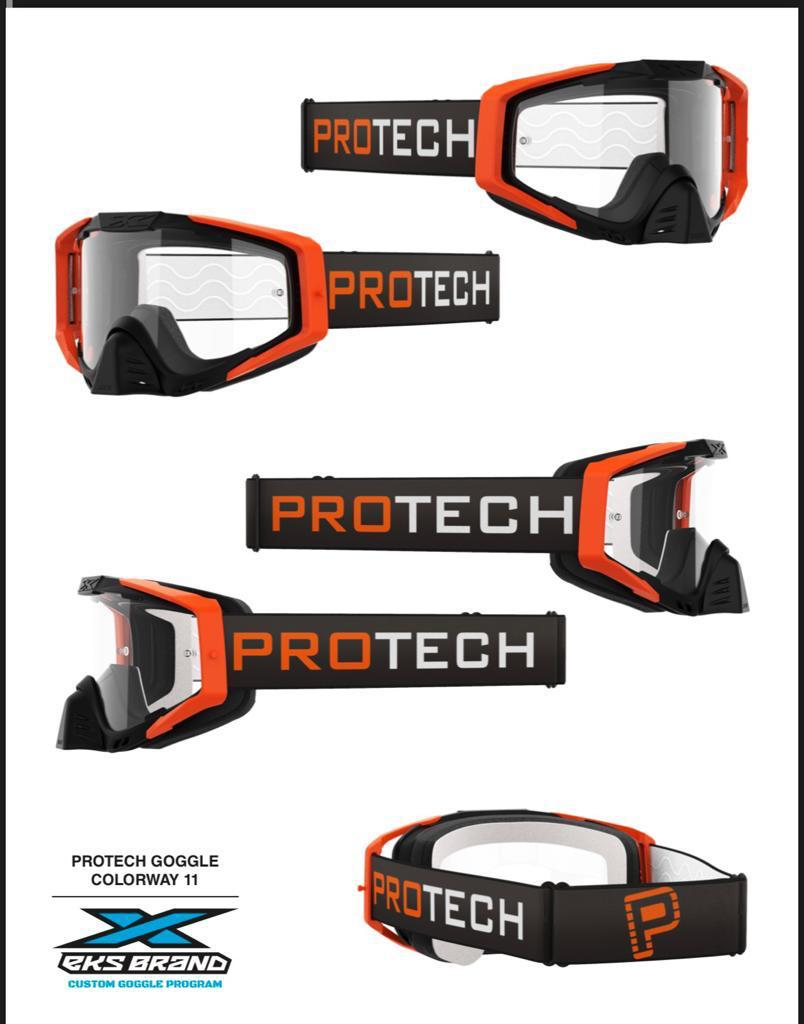 משקף אבק שקוף כתום/שחור PROTECH