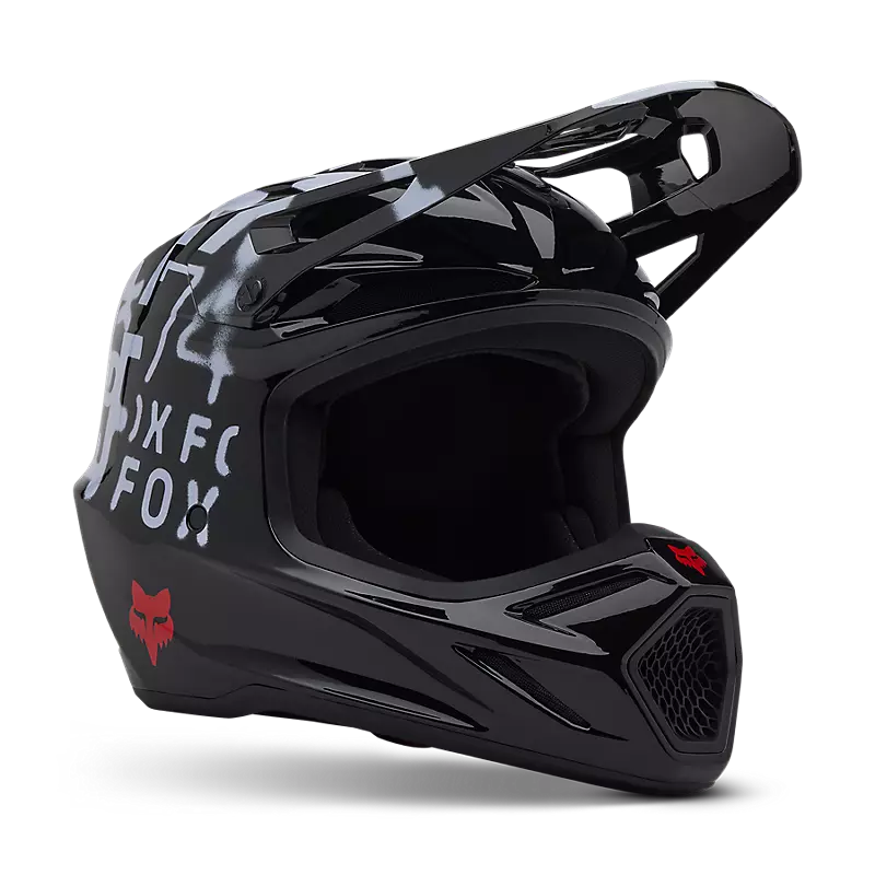קסדה פוקס שחור FOX RACING V3 SEVENTY4