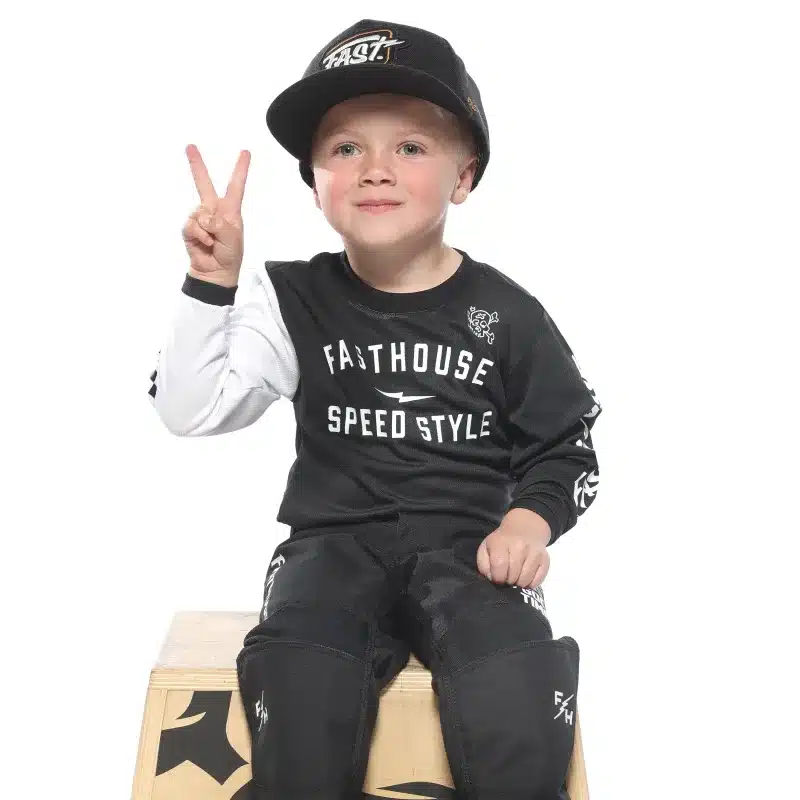 חולצת רכיבה פעוטות פסטהאוס שחור – Fasthouse Toddler El Nino Jersey
