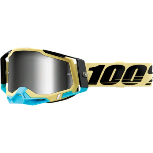 משקף אבק צהוב שחור עדשה מראה כסוף 100% RACECRAFT2