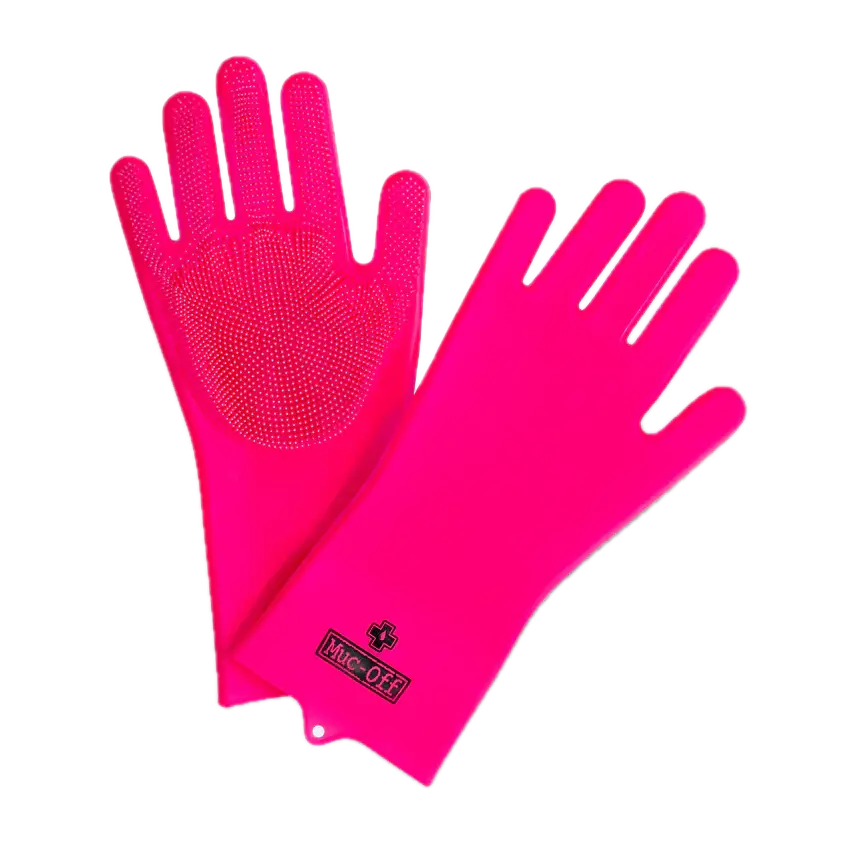 כפפות ניקוי – MUC-OFF DEEP SCRUBBER GLOVES PINK ורוד