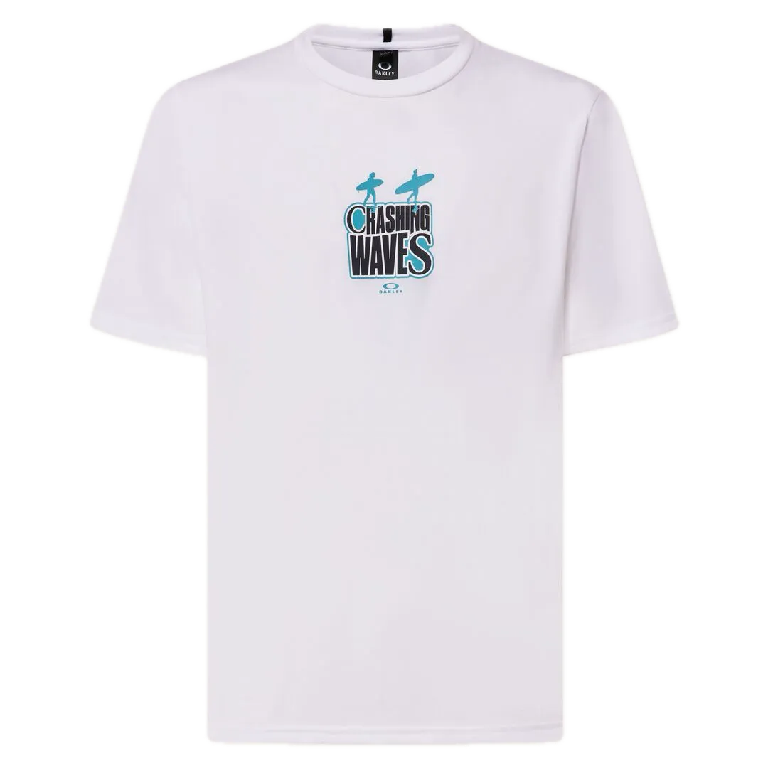 חולצת טריקו קצרה אוקלי לבן – OAKLEY CRASHING WAVE SURF TEE