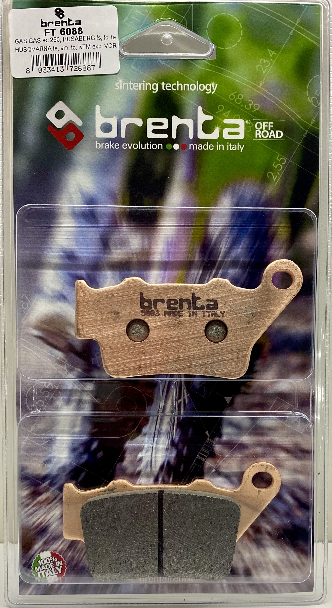 רפידת בלם קדמי BRENTA מקט 4050