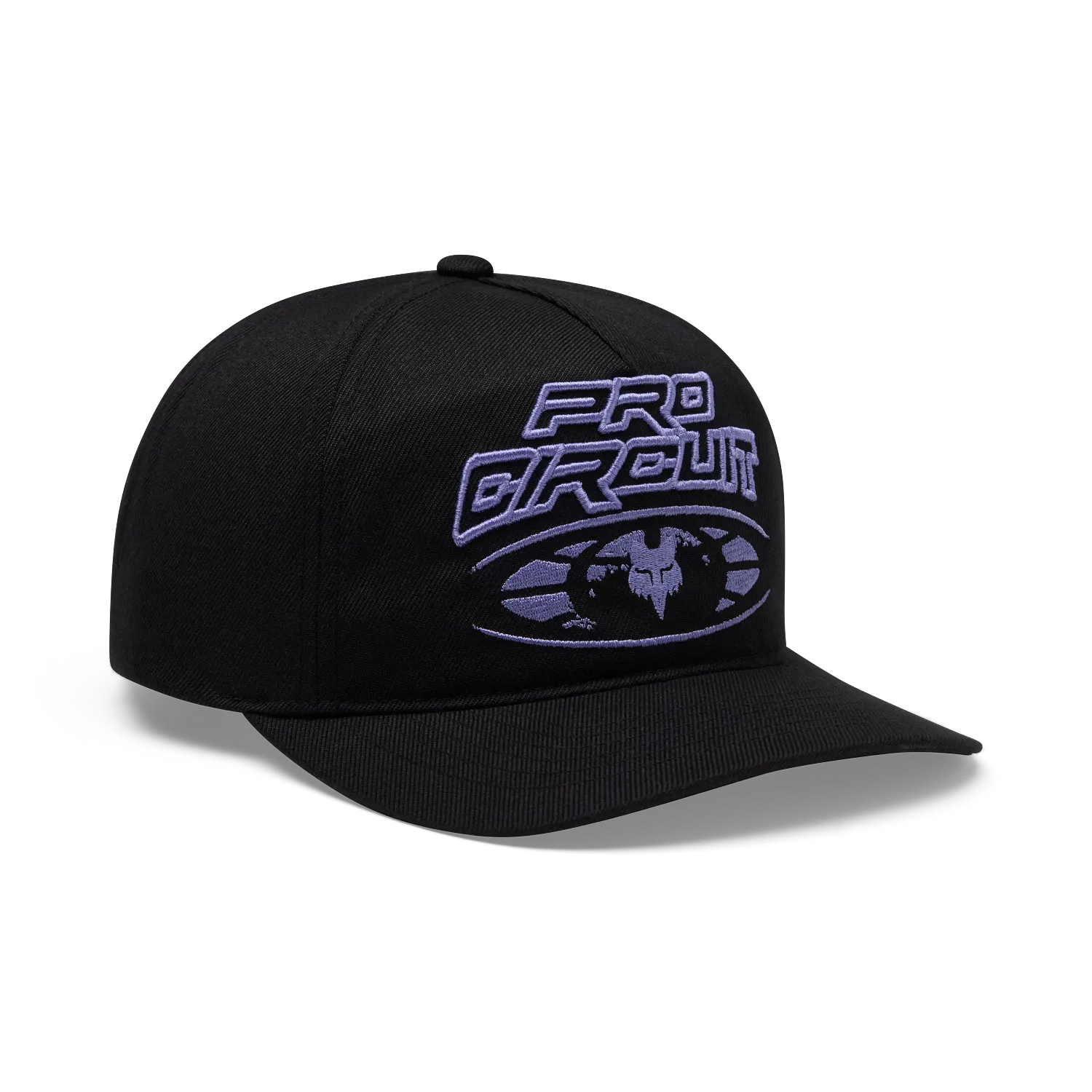 כובע פוקס שחור עם רקמת PRO CIRCUIT סגולה