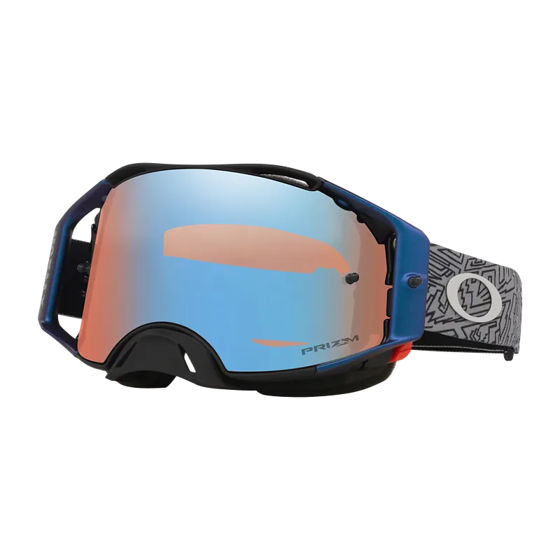 משקף אבק אוקלי אפור/כחול – Oakley Airbrake Grey Strike Prizm