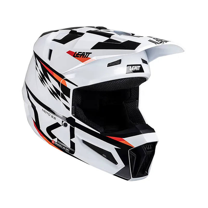 קסדת שטח לנוער ליט לבן – LEATT Moto 3.5 V25 Helmet Kit