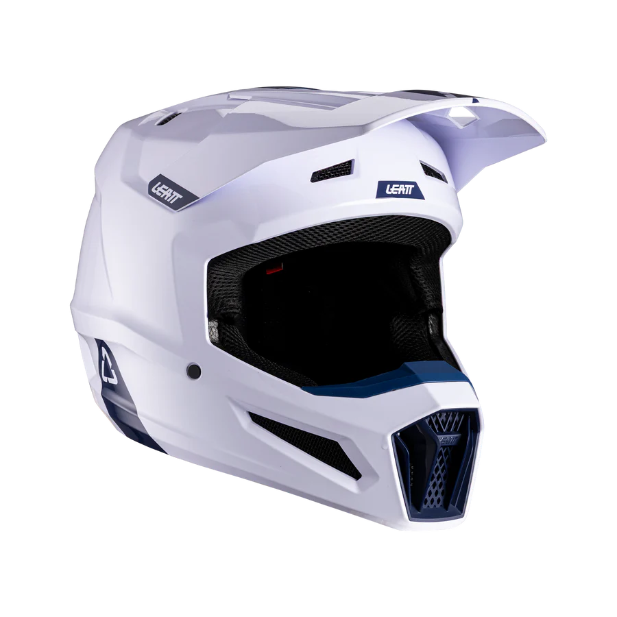 קסדה לאופנוע שטח/טרקטורון ליט לבן LEATT Stealth 2.5 V26