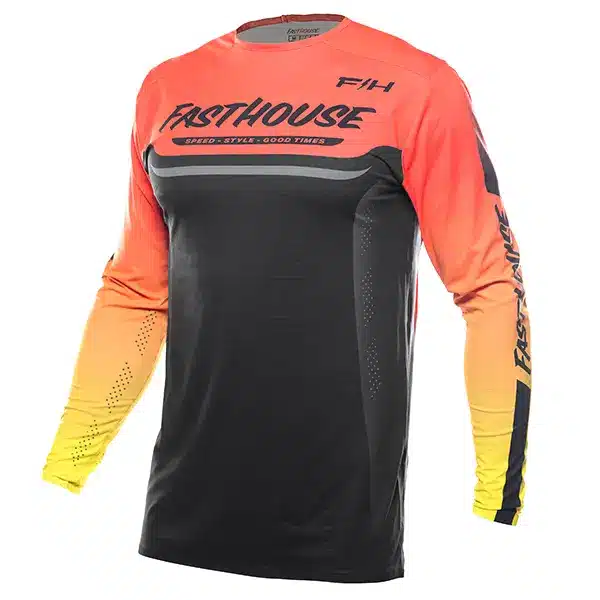 חולצת רכיבה פסטהאוס קורל/שחור – Fasthouse Helix Circuit LS Jersey
