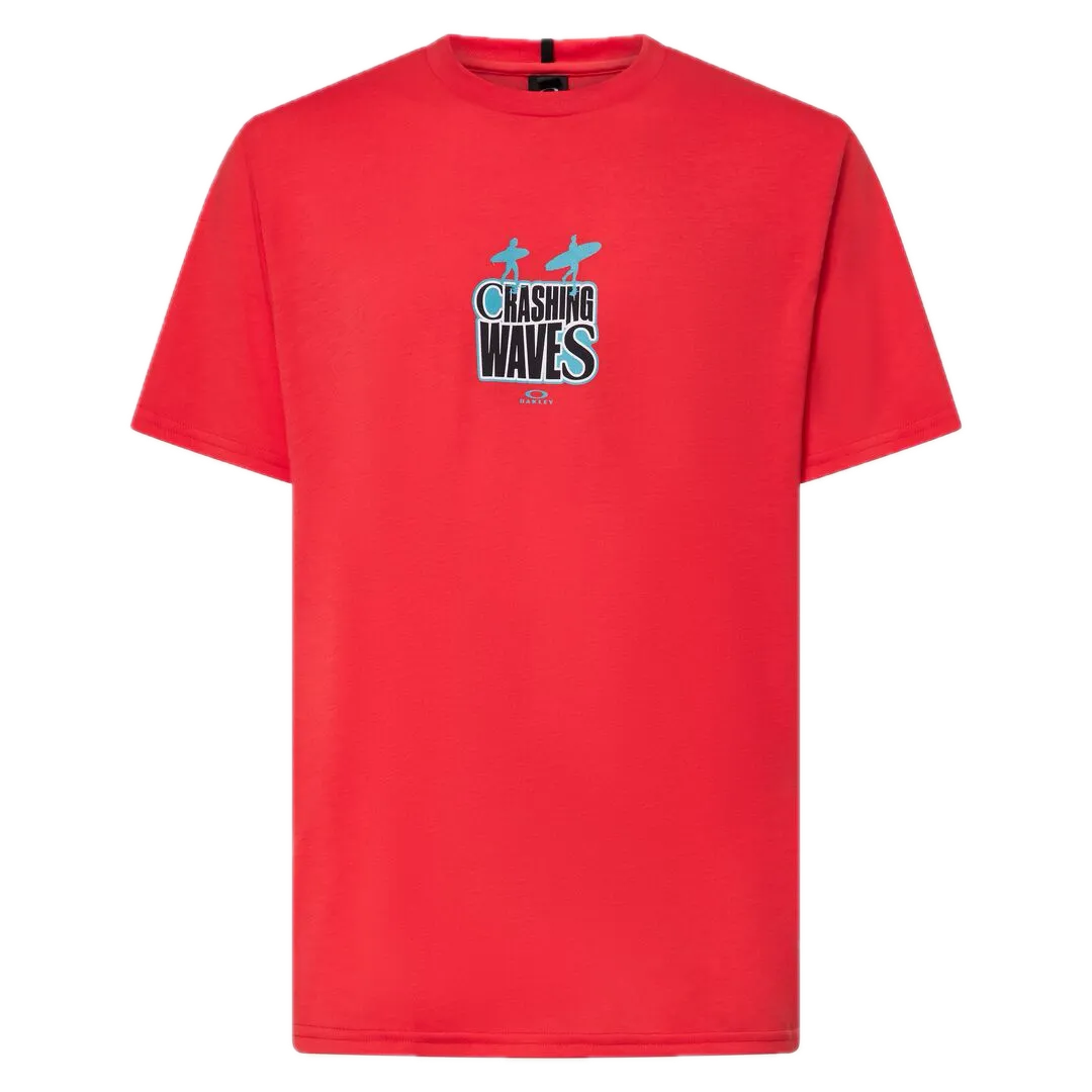 חולצת טריקו קצרה אוקלי אדום – OAKLEY CRASHING WAVE SURF TEE