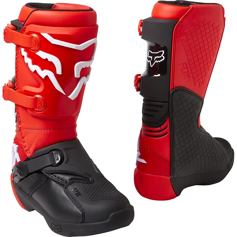 מגפי רכיבה ילדים פוקס אדום – FOX YTH Comp Boot Buckle Flo Red