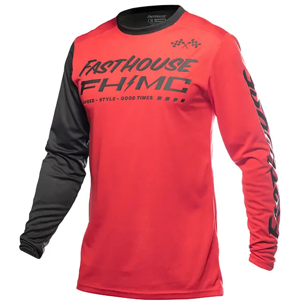 חולצת רכיבה פסטהאוס אדום/שחור – Fasthouse Carbon Method LS Jersey Red/Black