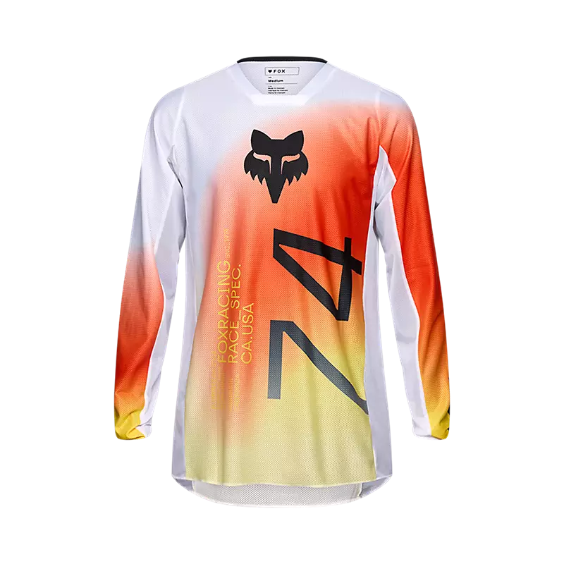 חולצת רכיבה פוקס לבן/כתום – FOX 180 Air Haze Jersey