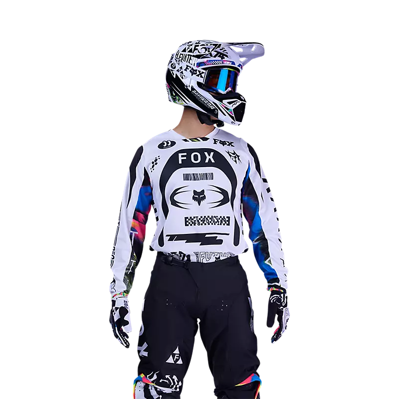 חליפת רכיבה פוקס לבן שחור – FOX Racing 180 Image Cosmo