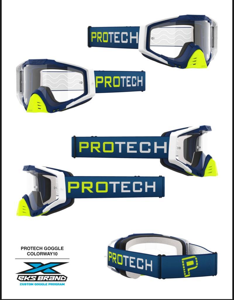 משקף אבק שקוף כחול/צהוב PROTECH