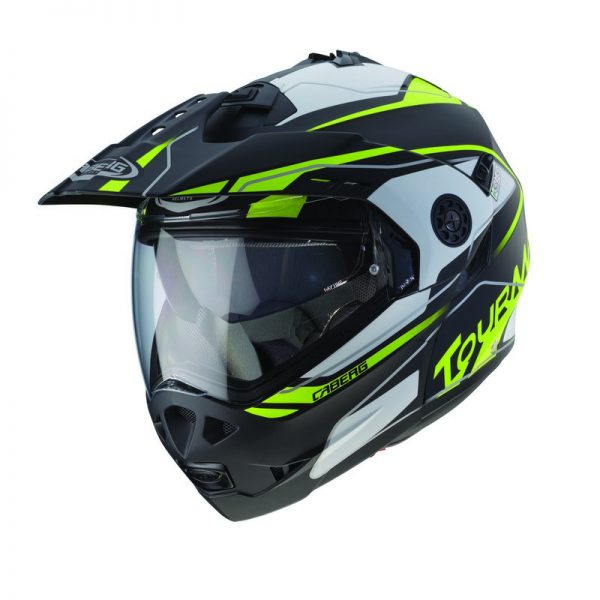 קסדה נפתחת אדוונצ'ר שחור/צהוב-Caberg Tourmax Matt Black/Yellow