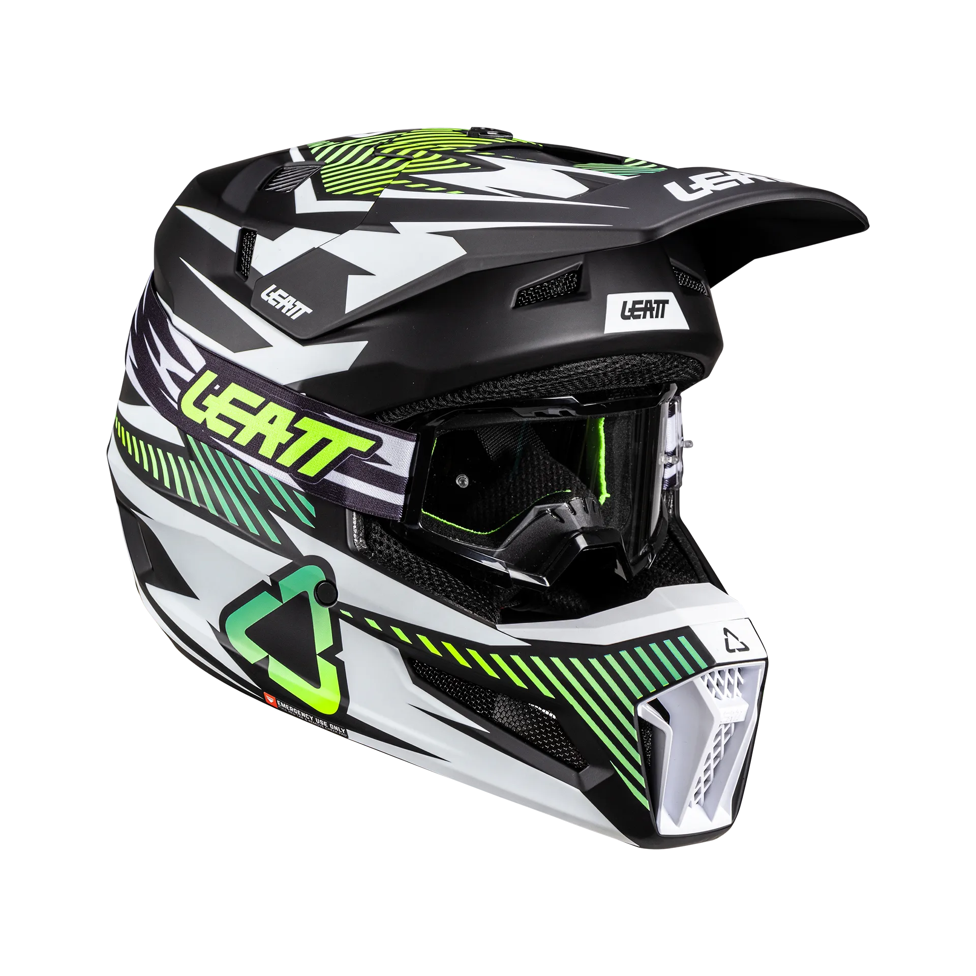 קסדת שטח ליט כולל משקף ירוק שחור – LEATT MOTO 3.5 V26 Storm Teal