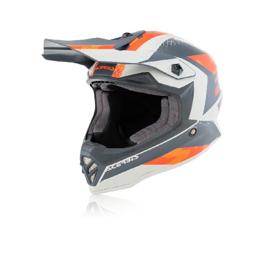 קסדה Acerbis Steel אפור\כתום\לבן ילדים