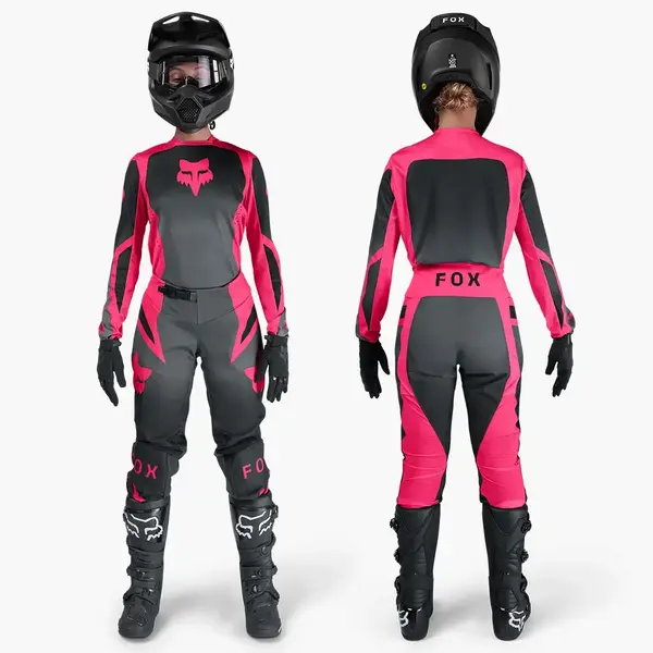 חליפת רכיבה נשים פוקס שחור ורוד – FOX Racing 180 Shield Women's
