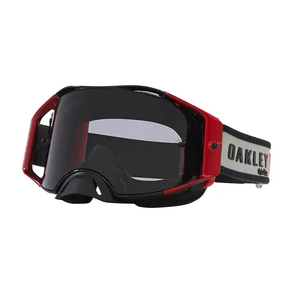 משקף אבק אוקלי אדום/אפור OAKLEY AIRBRAKE MX TLD GREY BLOCKS W/LIGHT GREY
