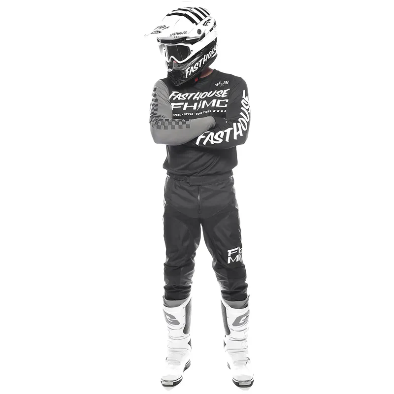 חליפת רכיבה פסטהאוס שחור אפור – Fasthouse Carbon Method Gear Set Black/Gray