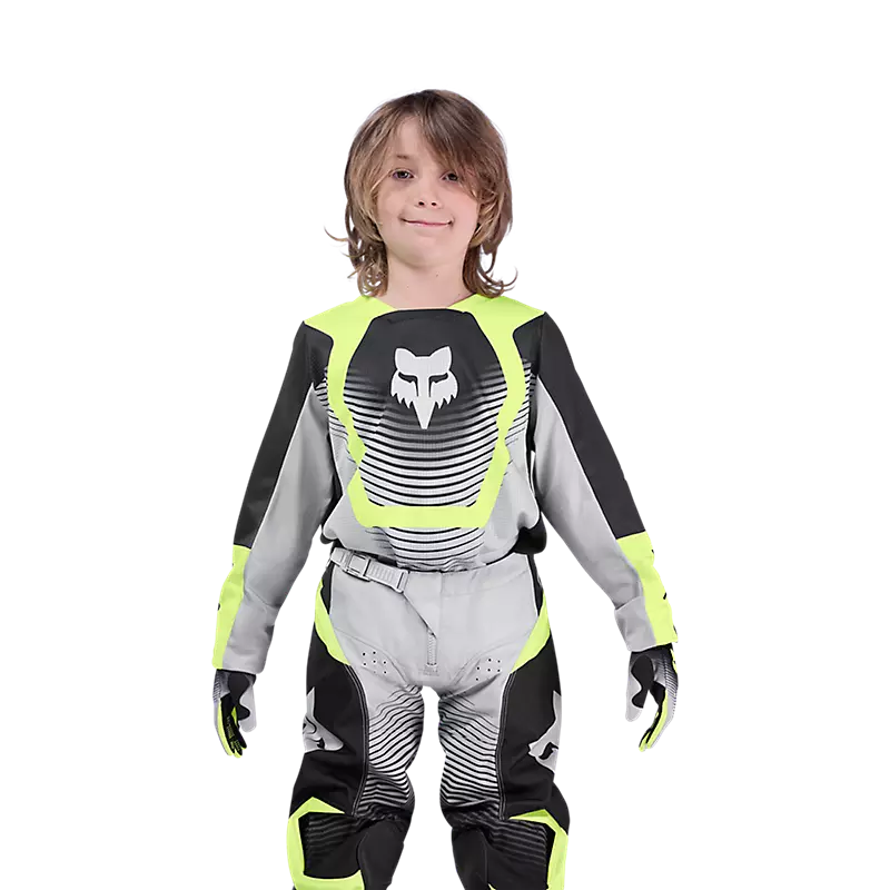 חליפת רכיבה ילדים פוקס אפור/צהוב – FOX YOUTH 180 Collect
