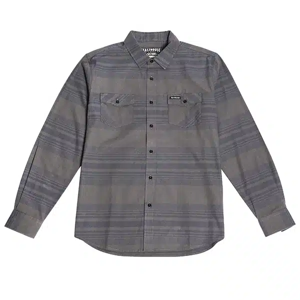 חולצת פלנל פסטהאוס אפור/כחול FASTHOUSE Saturday Night Special Flannel Vintage Navy Stripe