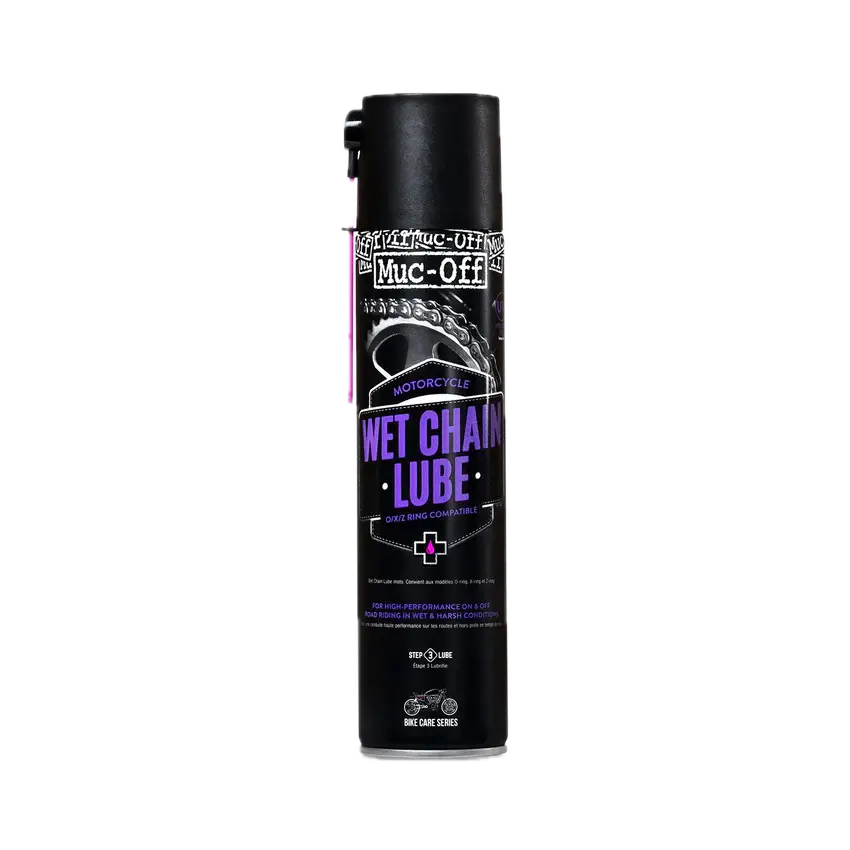 תרסיס שימון שרשרת – MUC-OFF WET CHAIN LUBE 400ML