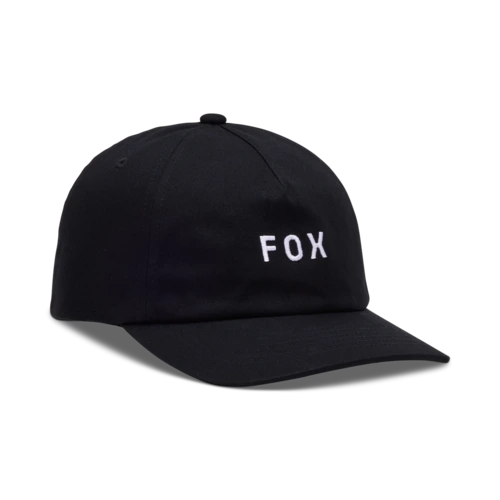 כובע פוקס שחור FOX RACING WORDMARK ADJUSTABLE
